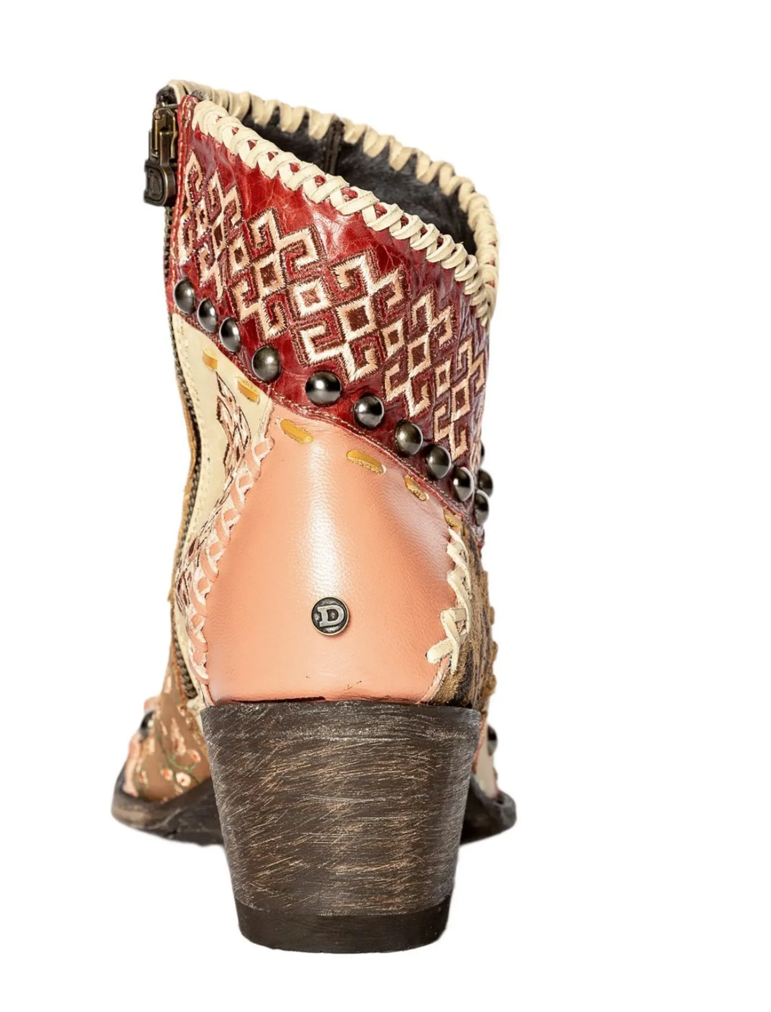 Double D Old Gringo Blow Out Bootie Pink DDBL088-1