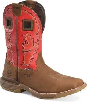 Double H Men's 11 Henly Waterproof Safety Toe Work Boot - Tan/Red DH5358