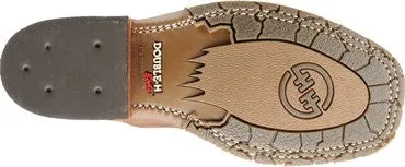 Double-H Men's 11 Wide Square Toe ICE Roper - Red/Brown DH3556