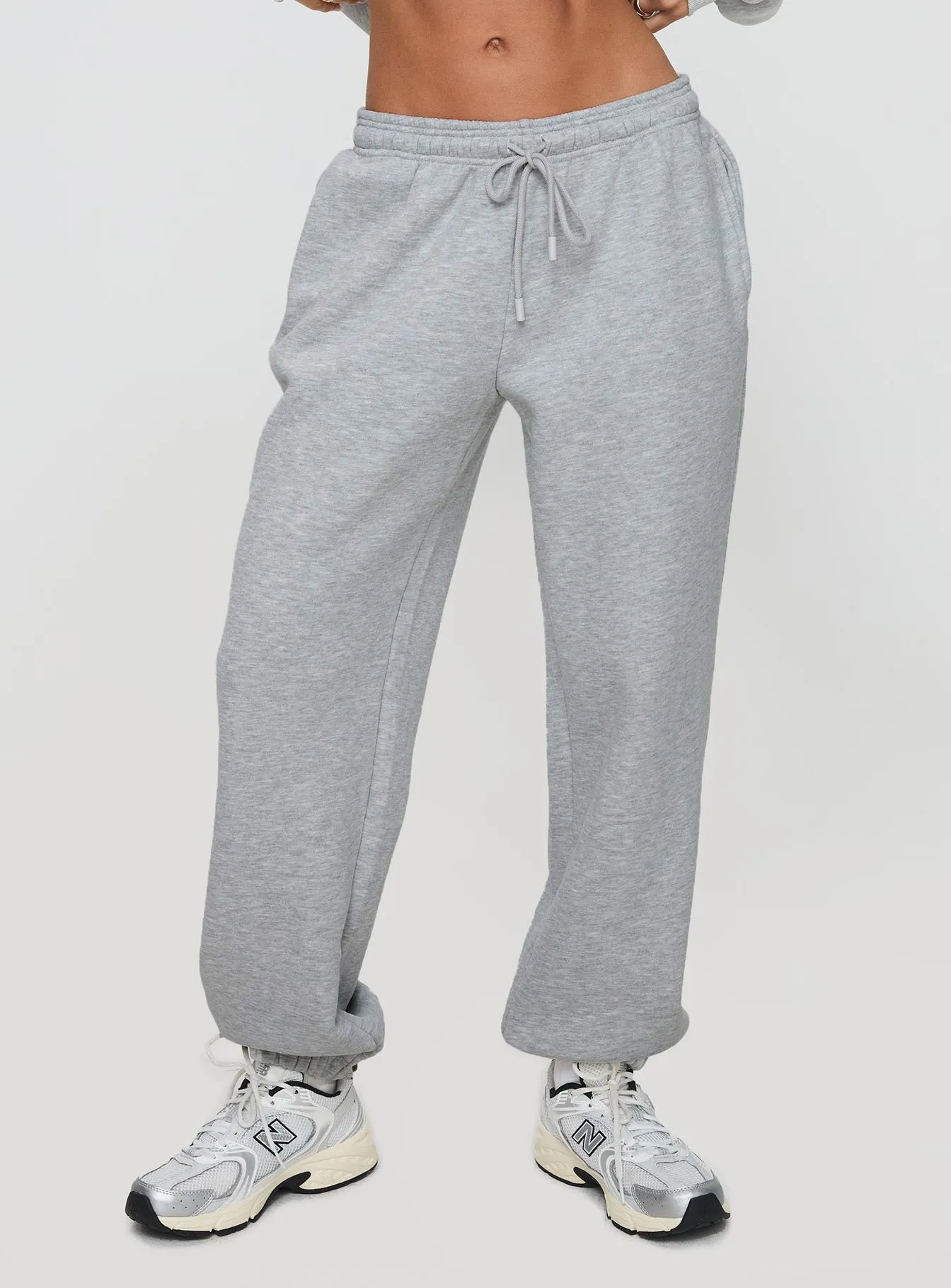 Dream Fleece Grey Marle Ankle Cuff Sweatpants