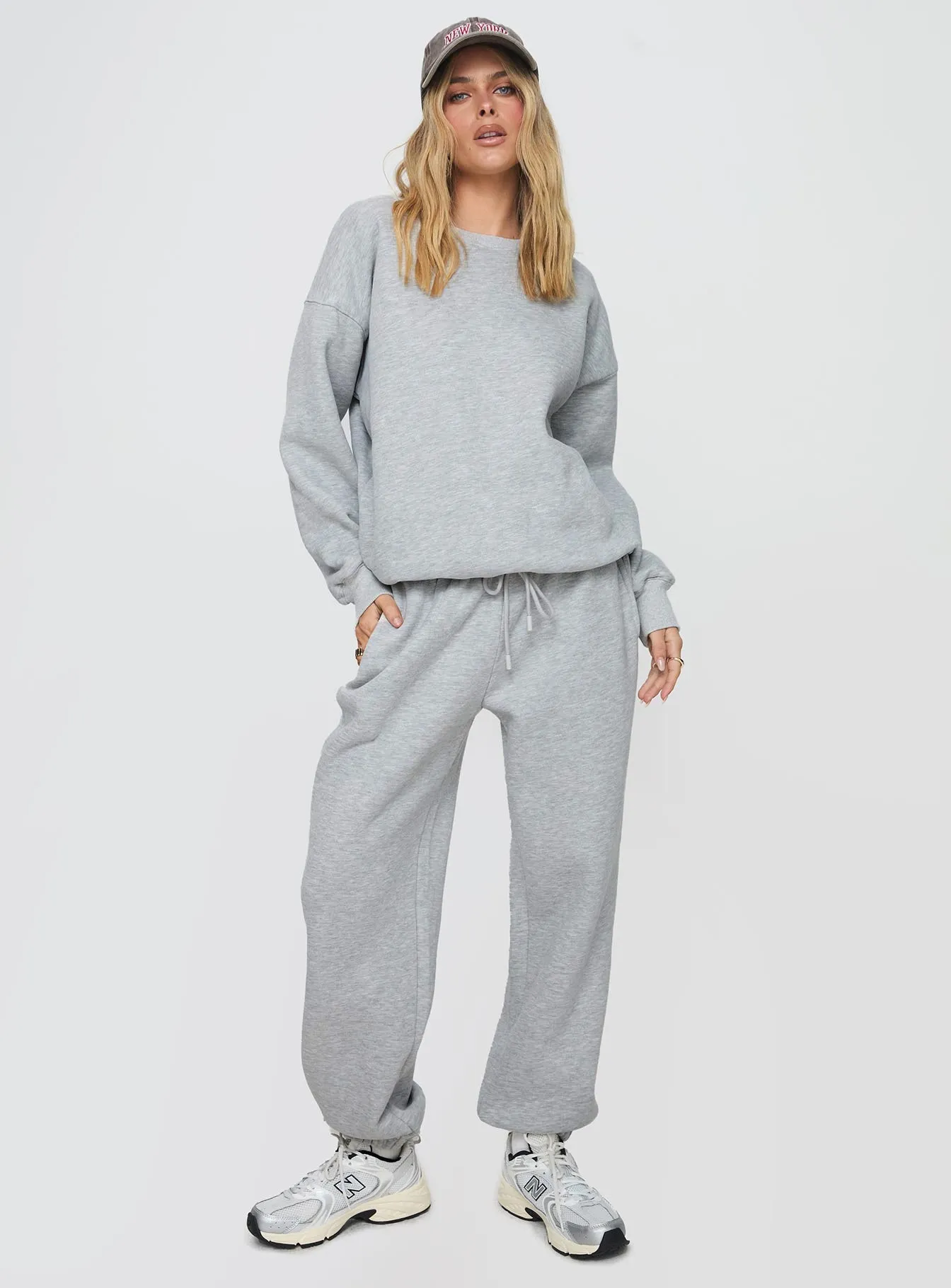 Dream Fleece Grey Marle Ankle Cuff Sweatpants