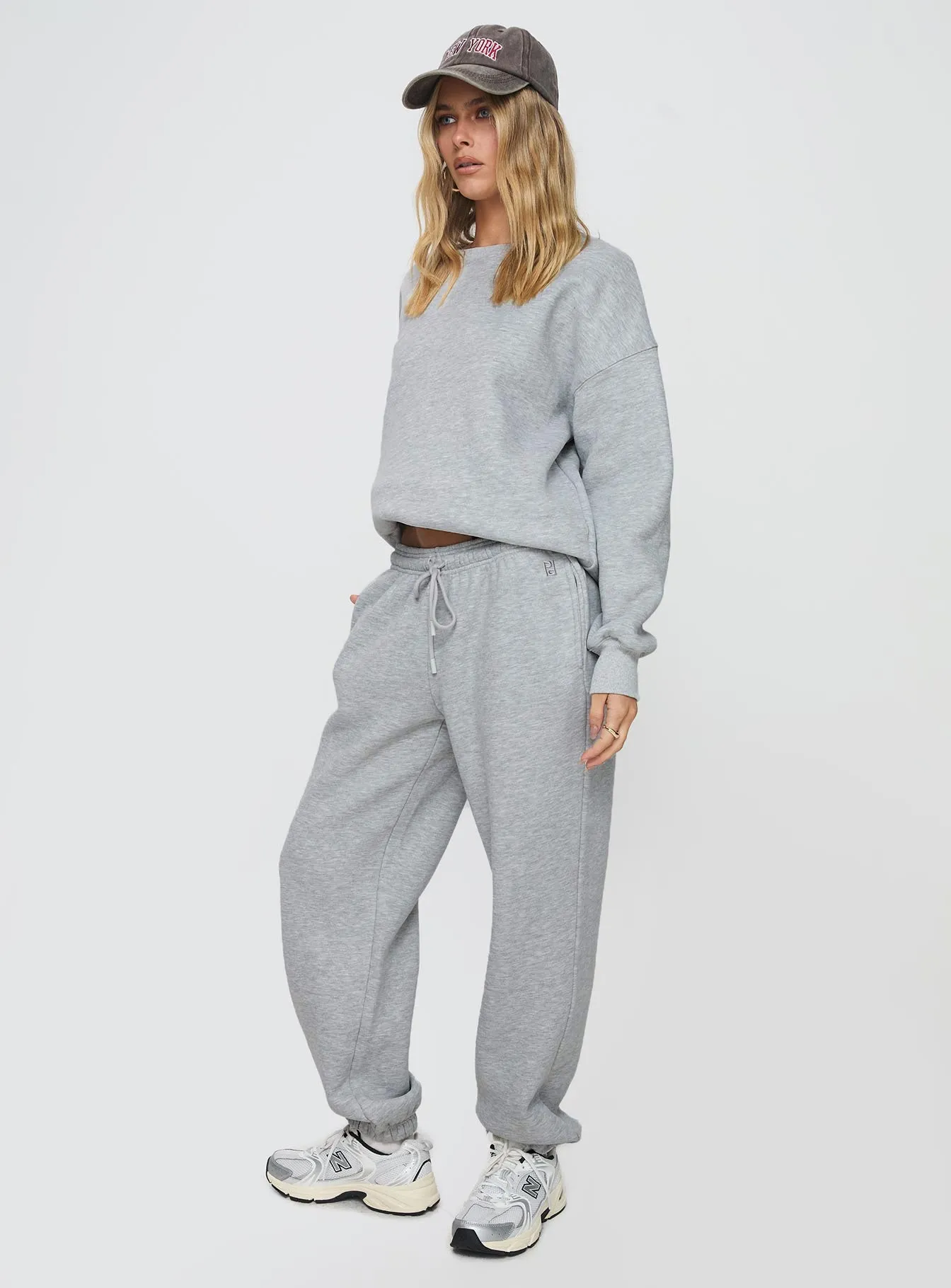 Dream Fleece Grey Marle Ankle Cuff Sweatpants