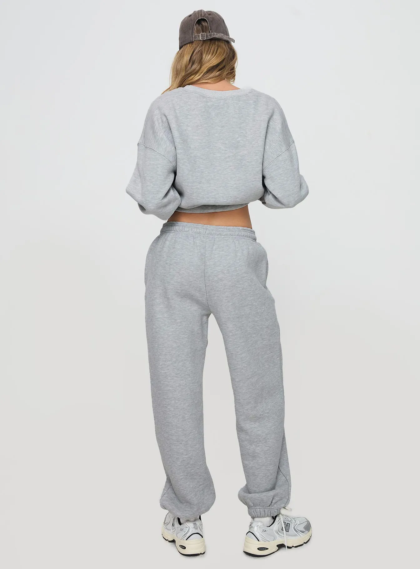 Dream Fleece Grey Marle Ankle Cuff Sweatpants