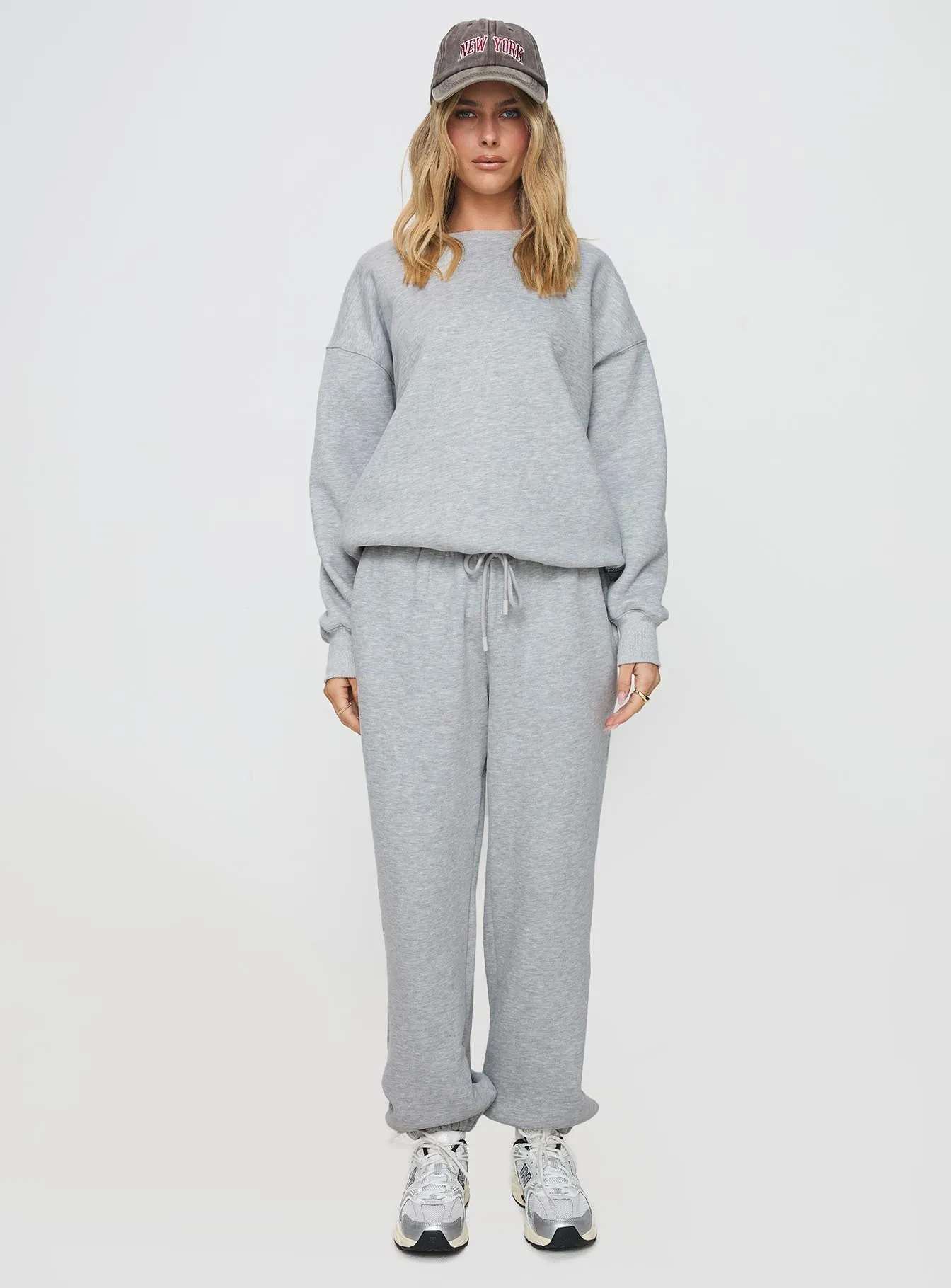 Dream Fleece Grey Marle Ankle Cuff Sweatpants