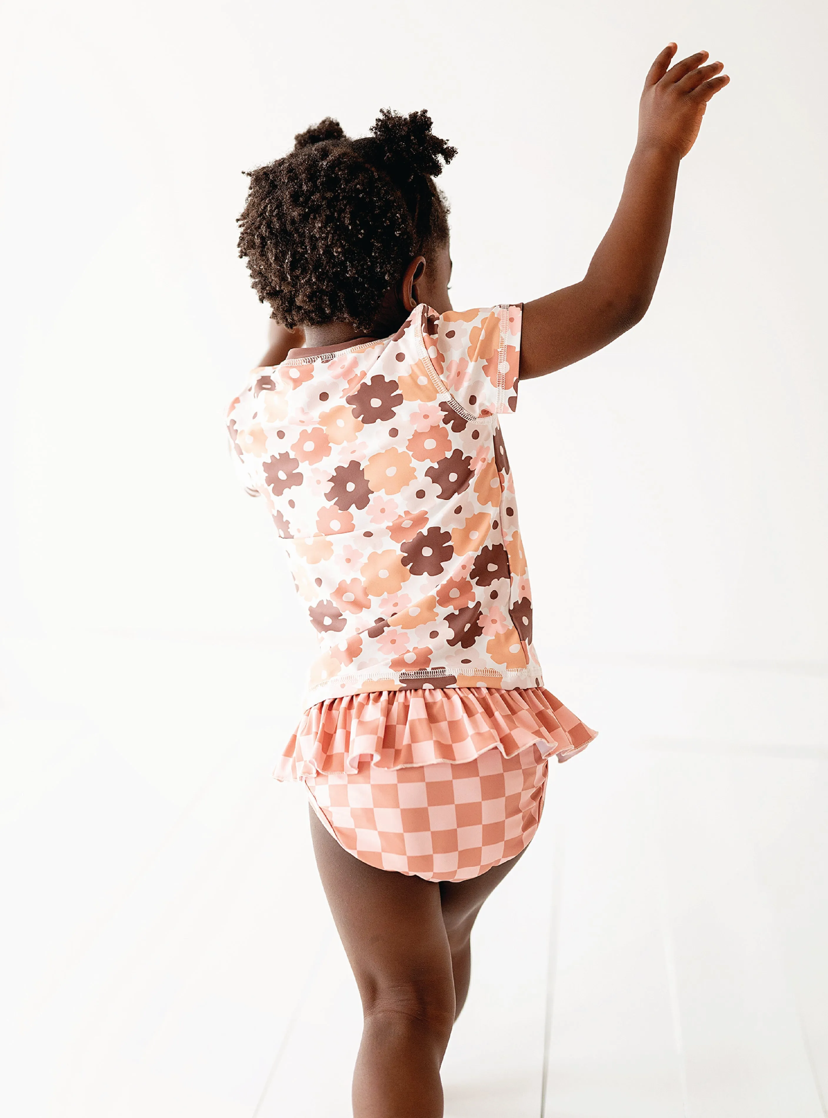 Earthy Checkered Ruffle Pants