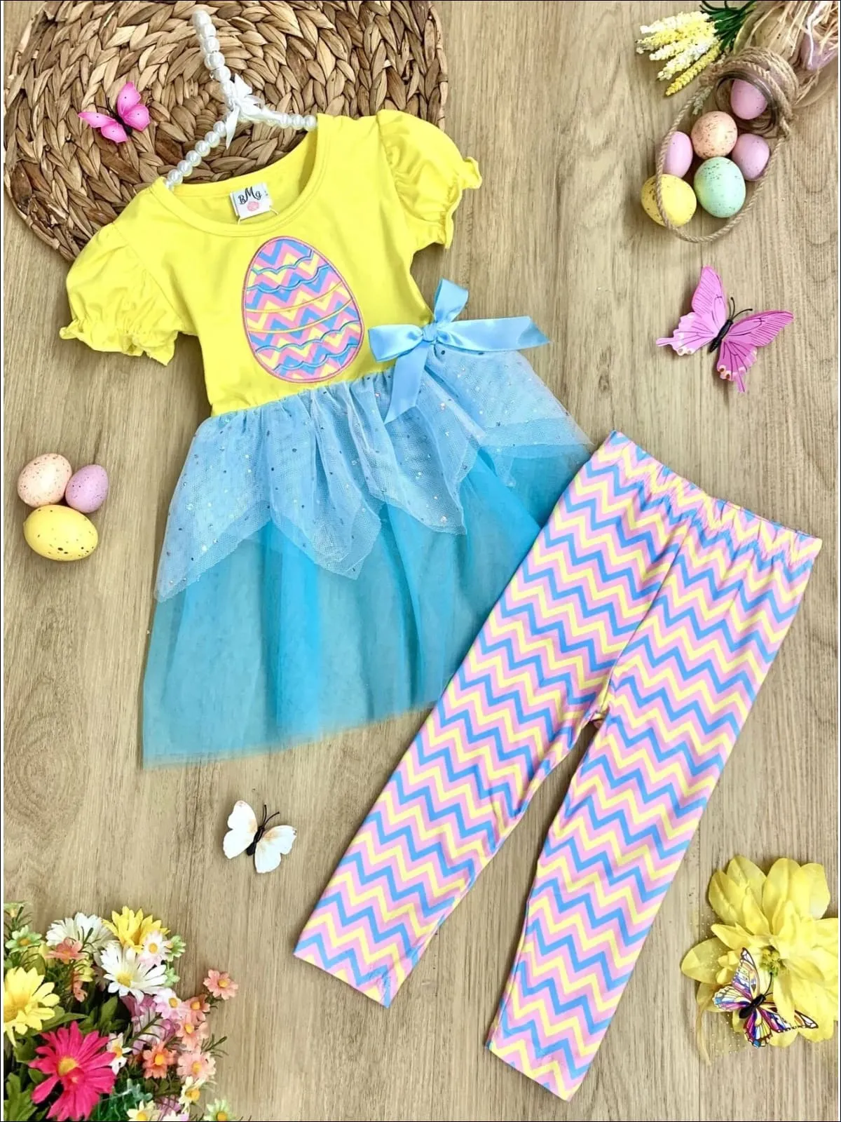 Easter Egg Hunt Sequin Tutu Legging Set