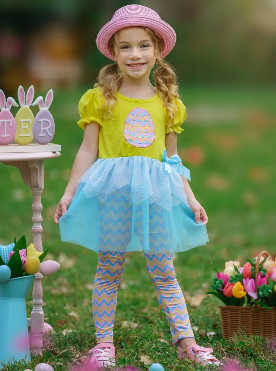 Easter Egg Hunt Sequin Tutu Legging Set