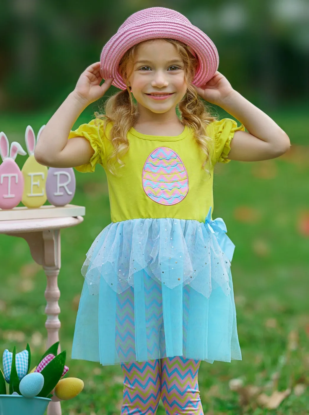 Easter Egg Hunt Sequin Tutu Legging Set