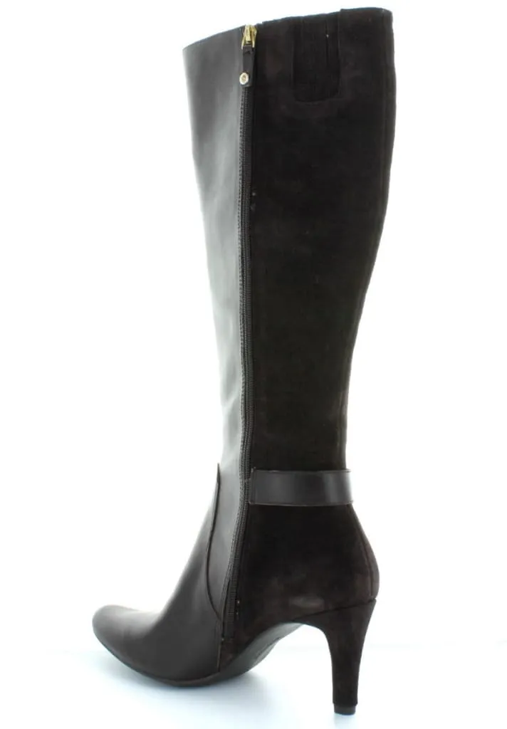 ELLEN TRACY Crush Boot - Black Leather - Size 8M