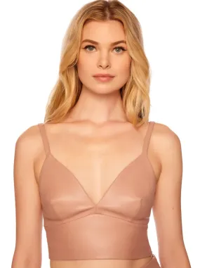 Faux Leather Bralette for Women