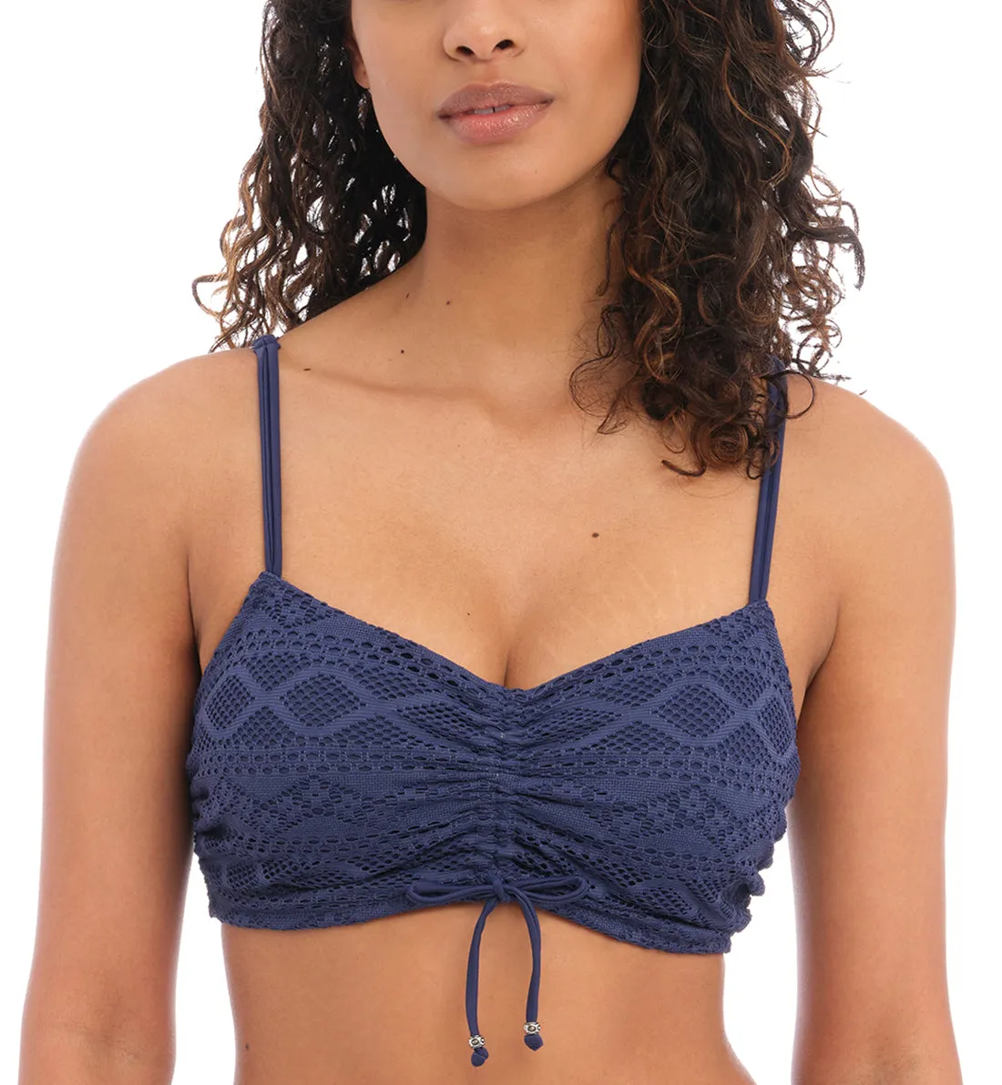 Freya Sundance Underwire Bralette Bikini Top in Denim