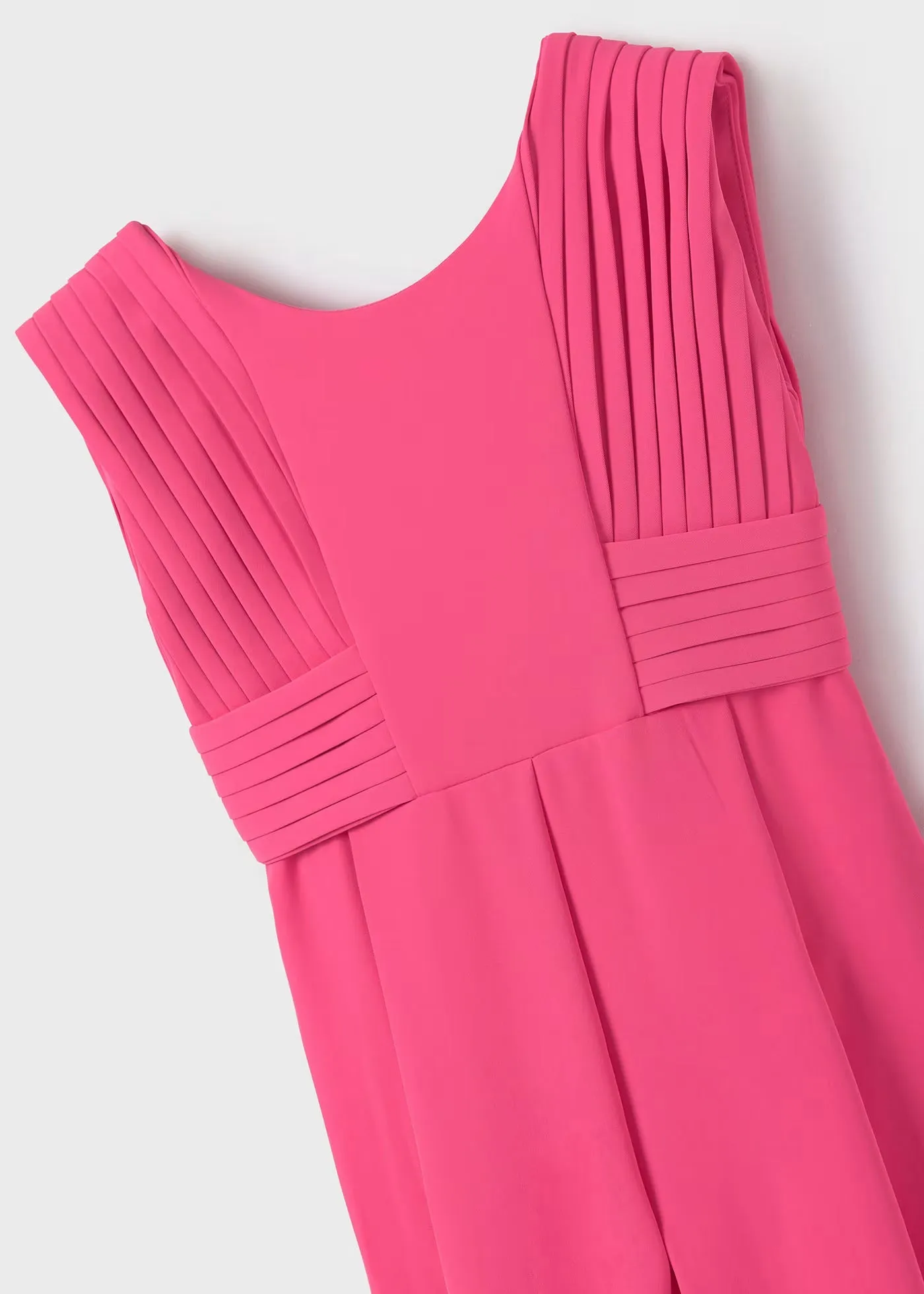 Fuchsia crepe jumpsuit