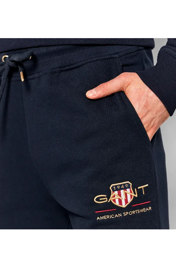 GANT Navy Gold Shield Sweatpants