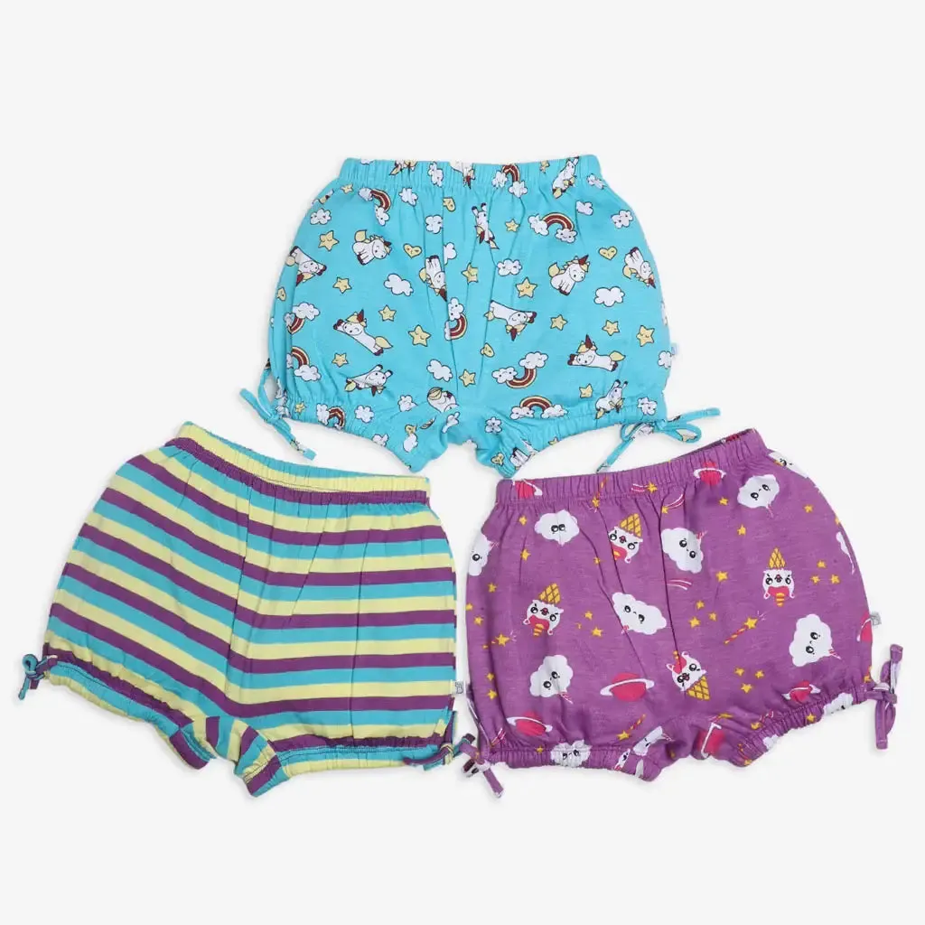 Girl's Bloomers - 3 Pack (Unicorn Dreams)