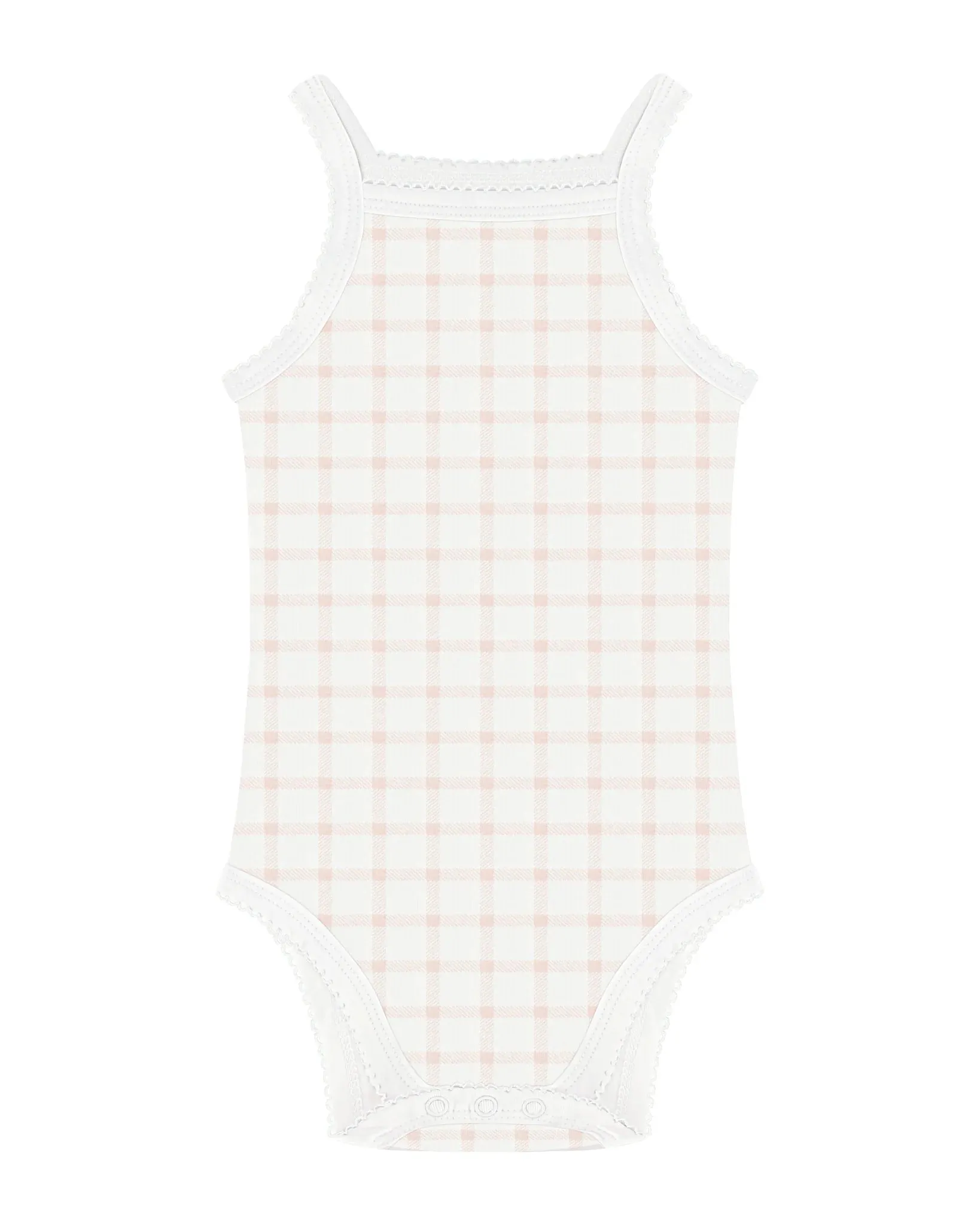 Girls Checkered Sleeveless Undershirts