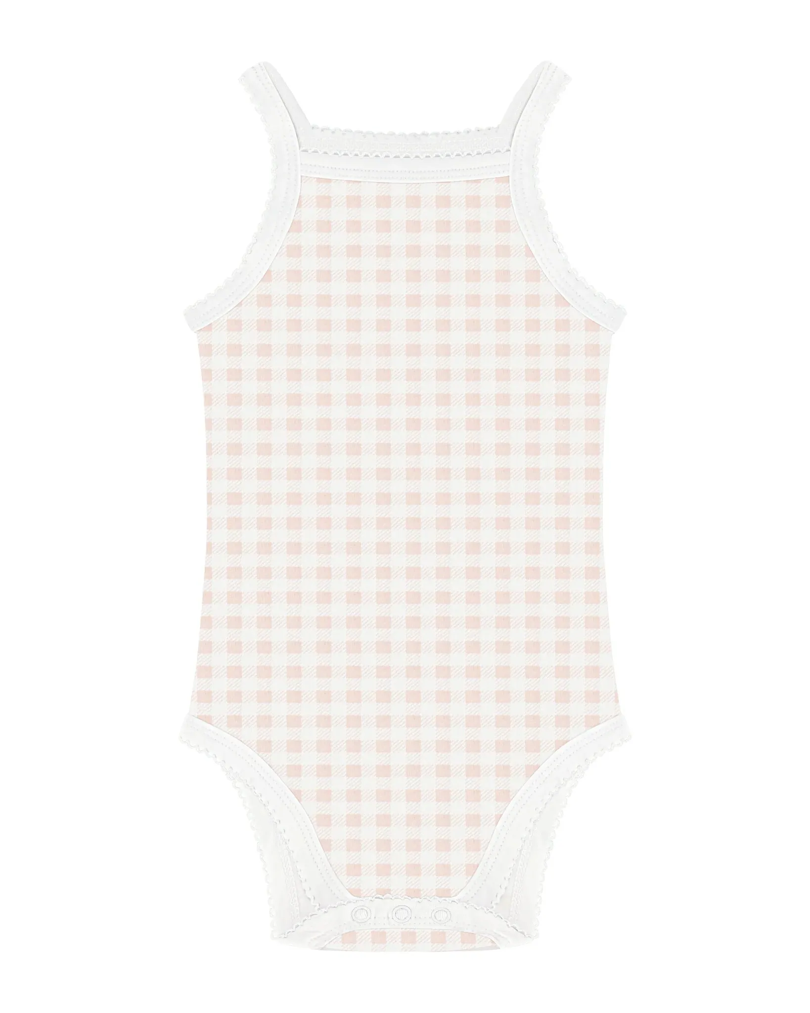 Girls Checkered Sleeveless Undershirts