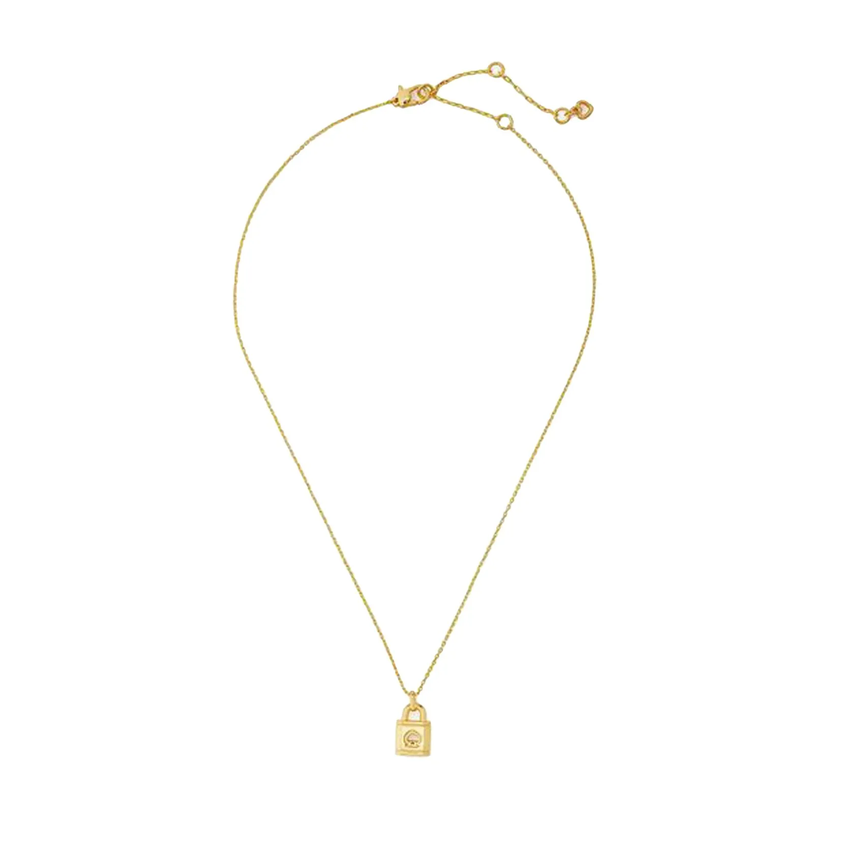 Gold Lock and Spade Mini Pendant