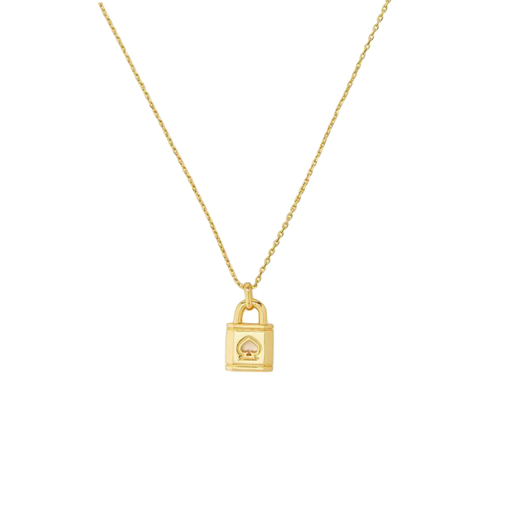 Gold Lock and Spade Mini Pendant