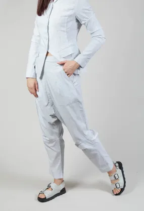 Google SEO friendly alternative: Grey Print Drop Crotch Trousers