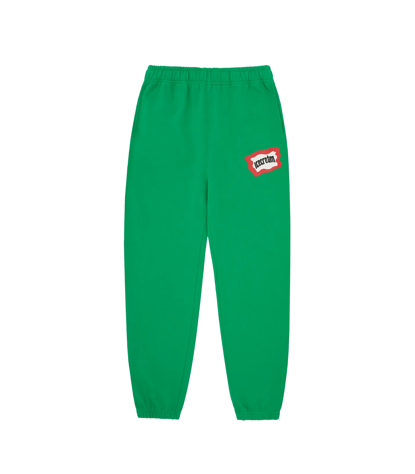 Green Sweatpants with Splatter Design