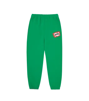 Green Sweatpants with Splatter Design