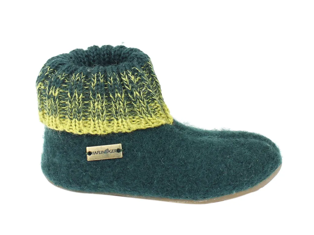 Hafflinger Iris Green Kids' Slippers