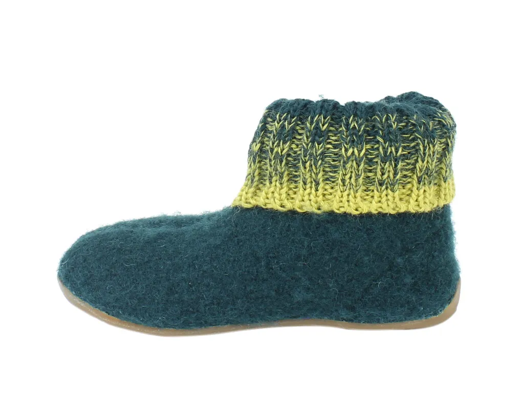 Hafflinger Iris Green Kids' Slippers