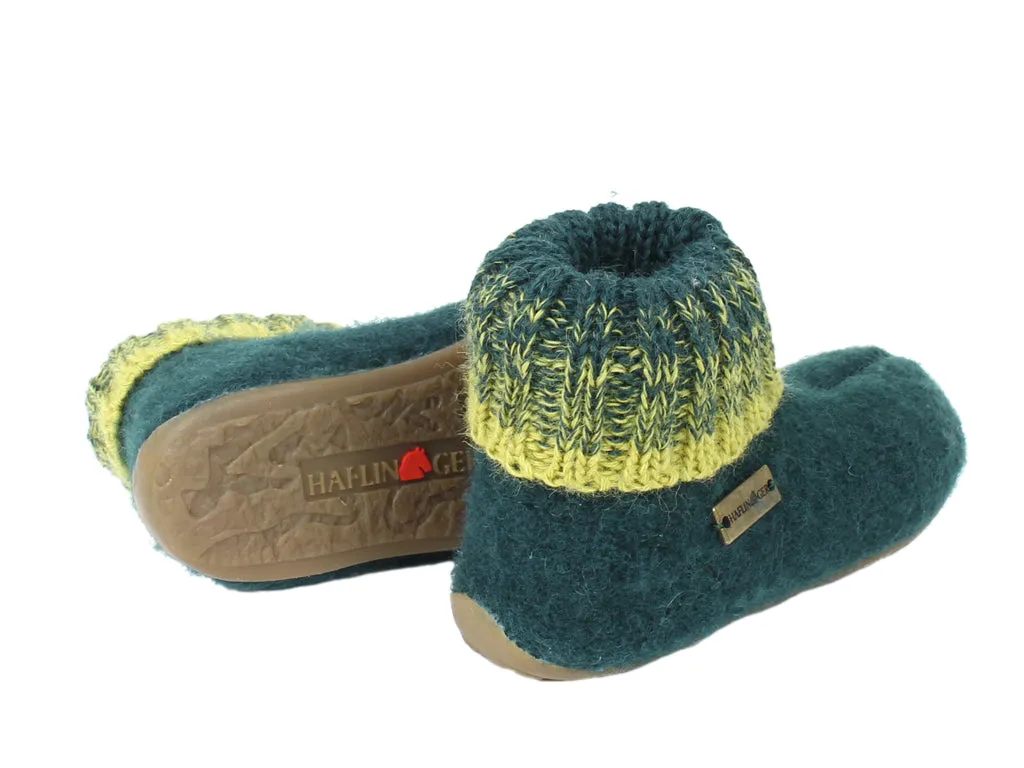 Hafflinger Iris Green Kids' Slippers