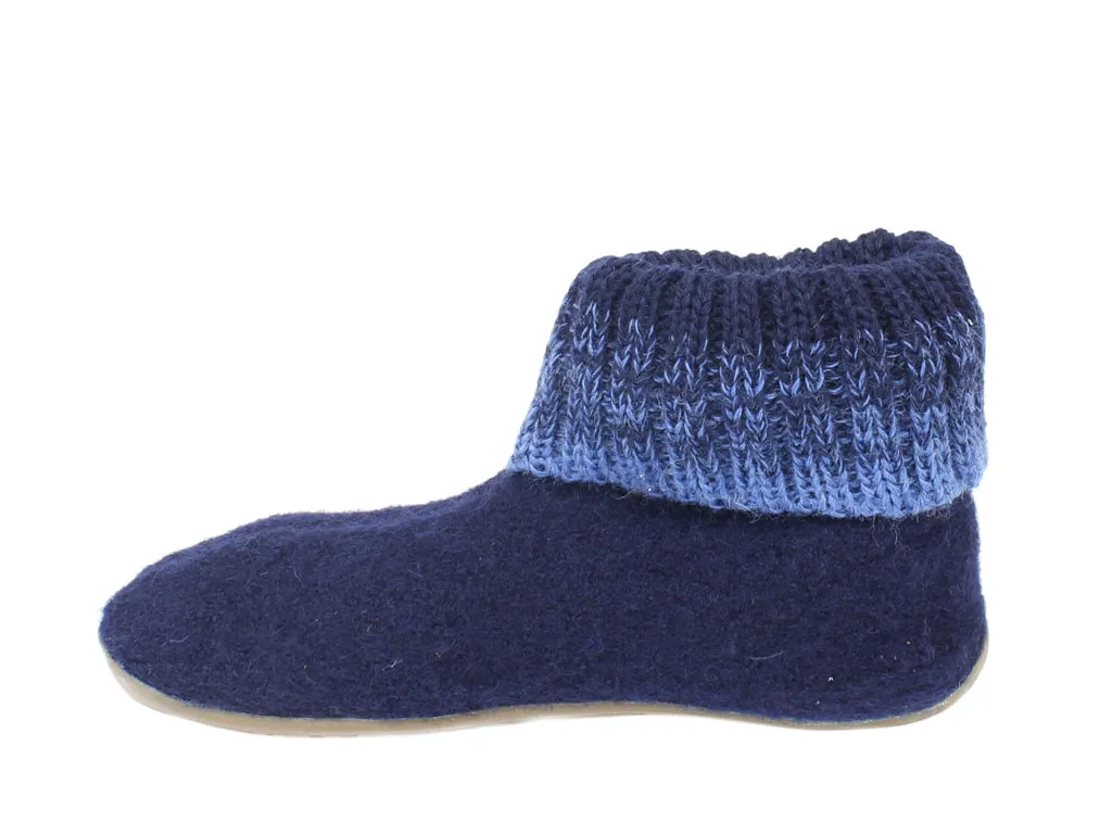 Haflinger Kids Slippers, Iris Navy Blue - Buy Now