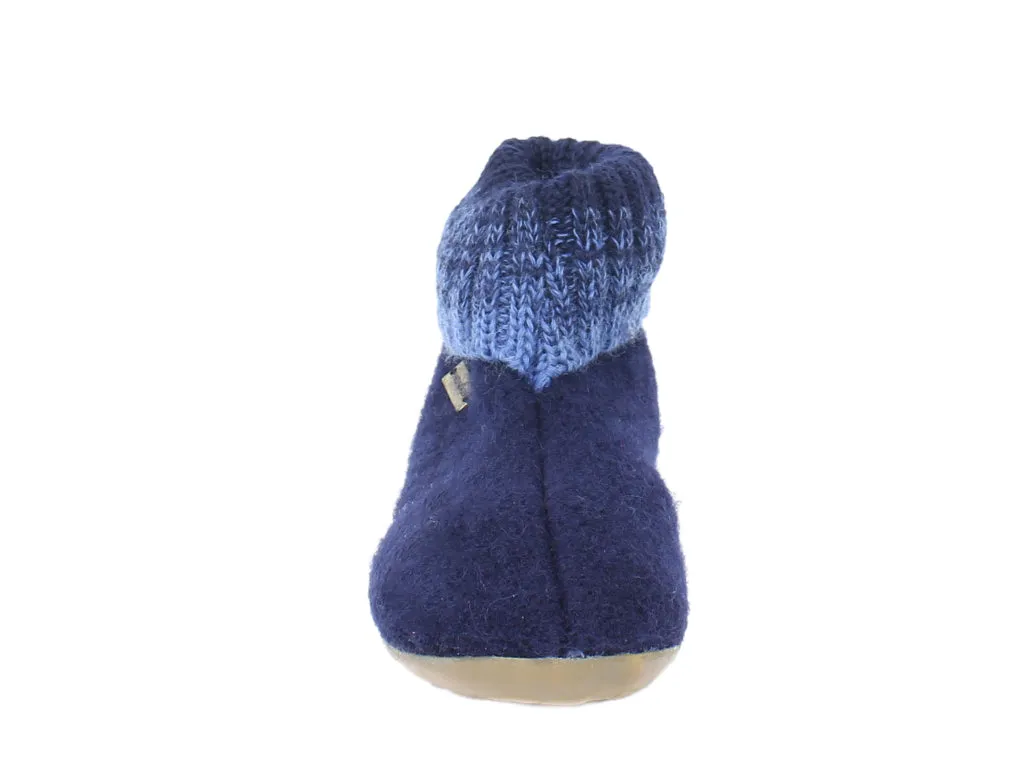 Haflinger Kids Slippers, Iris Navy Blue - Buy Now