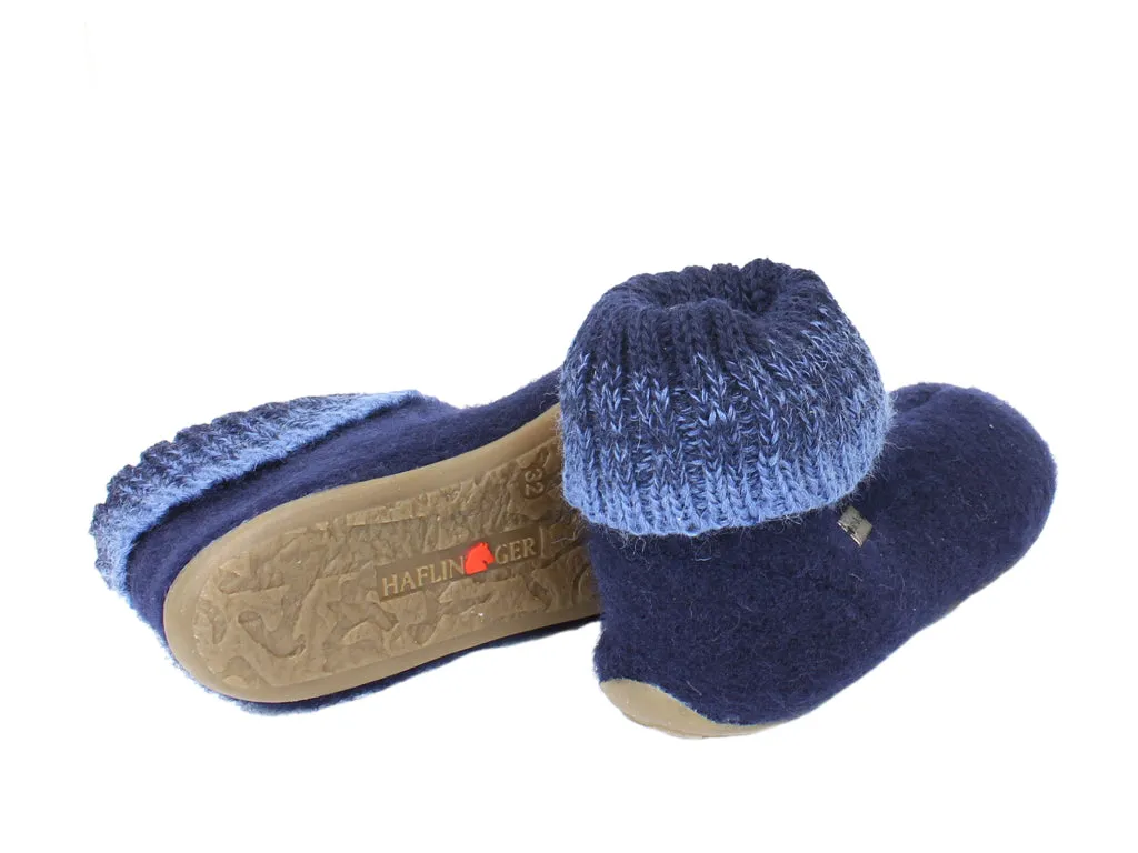 Haflinger Kids Slippers, Iris Navy Blue - Buy Now