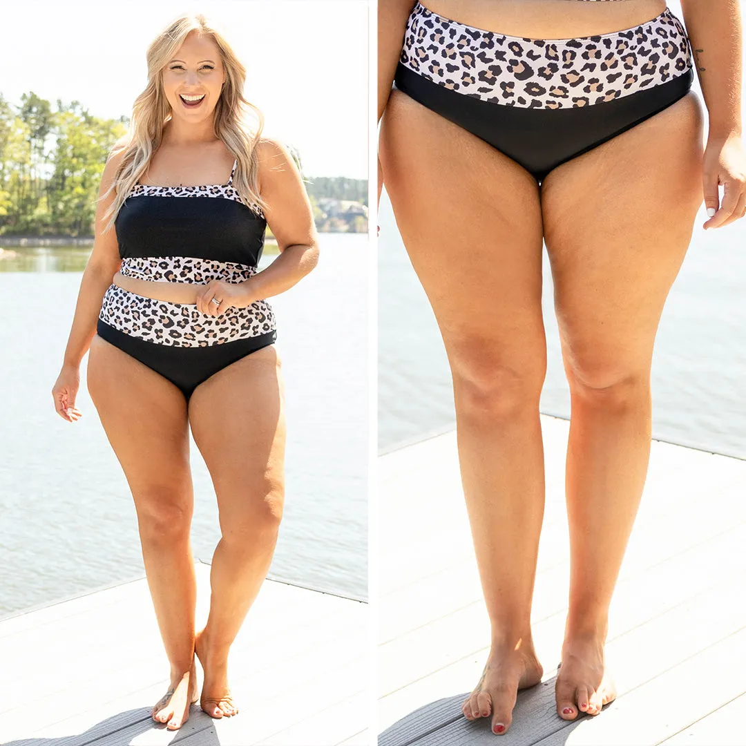 Hidden Islands Swim Bottoms, Black-Leopard - Buy online now!