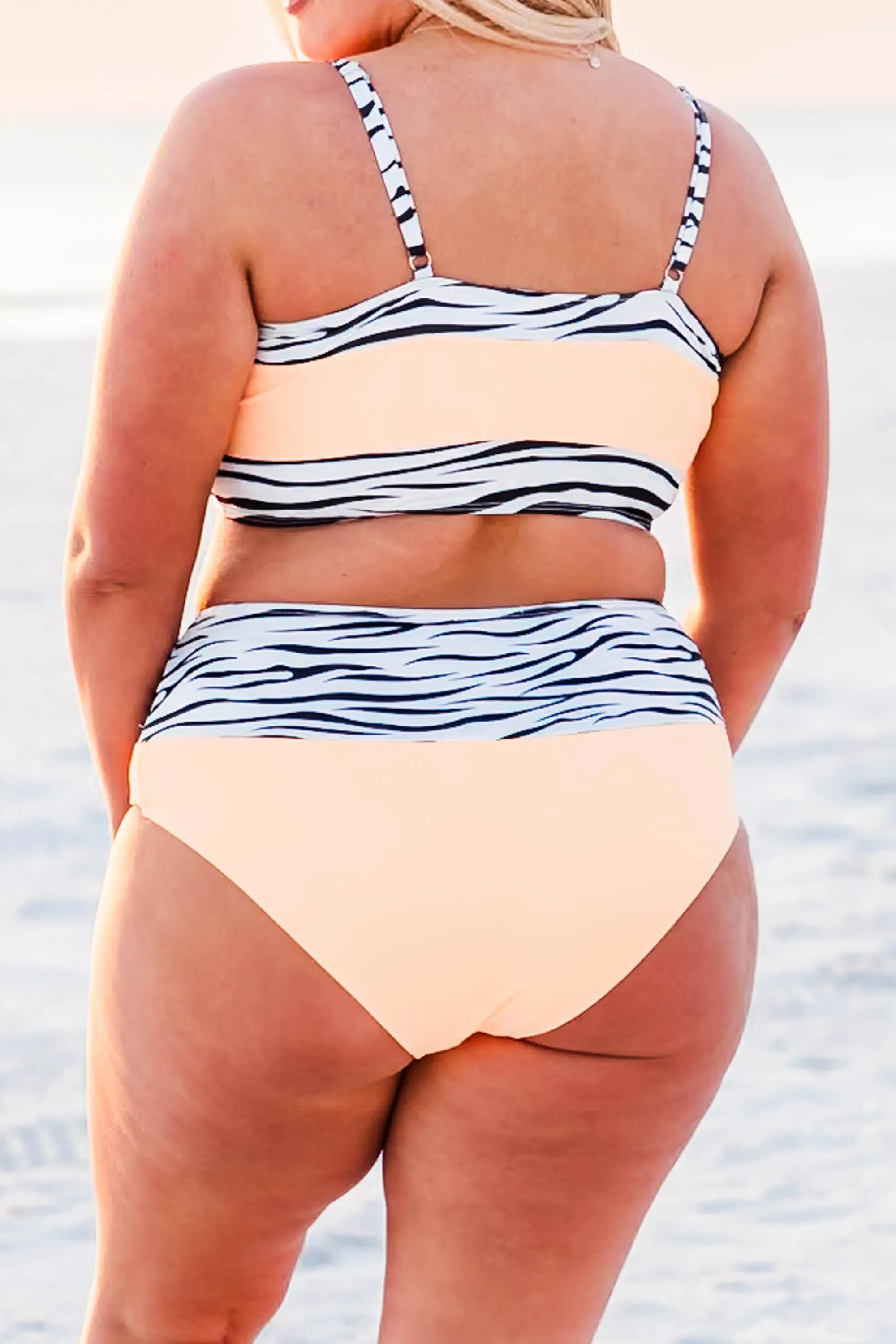 Hidden Islands Swim Top, Orange/Zebra - $29.99