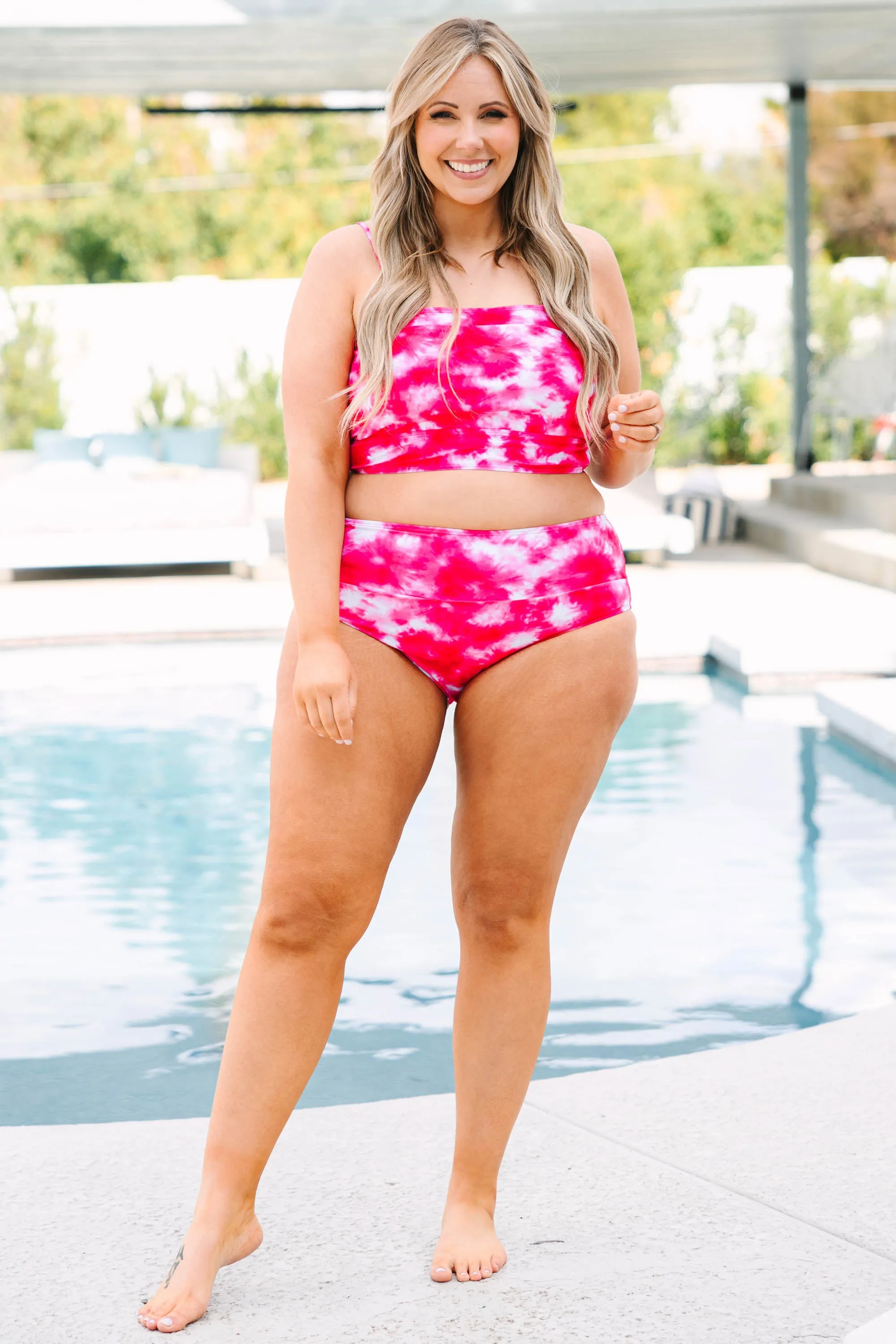 Hidden Islands Tie Dye Pink Swim Bottom