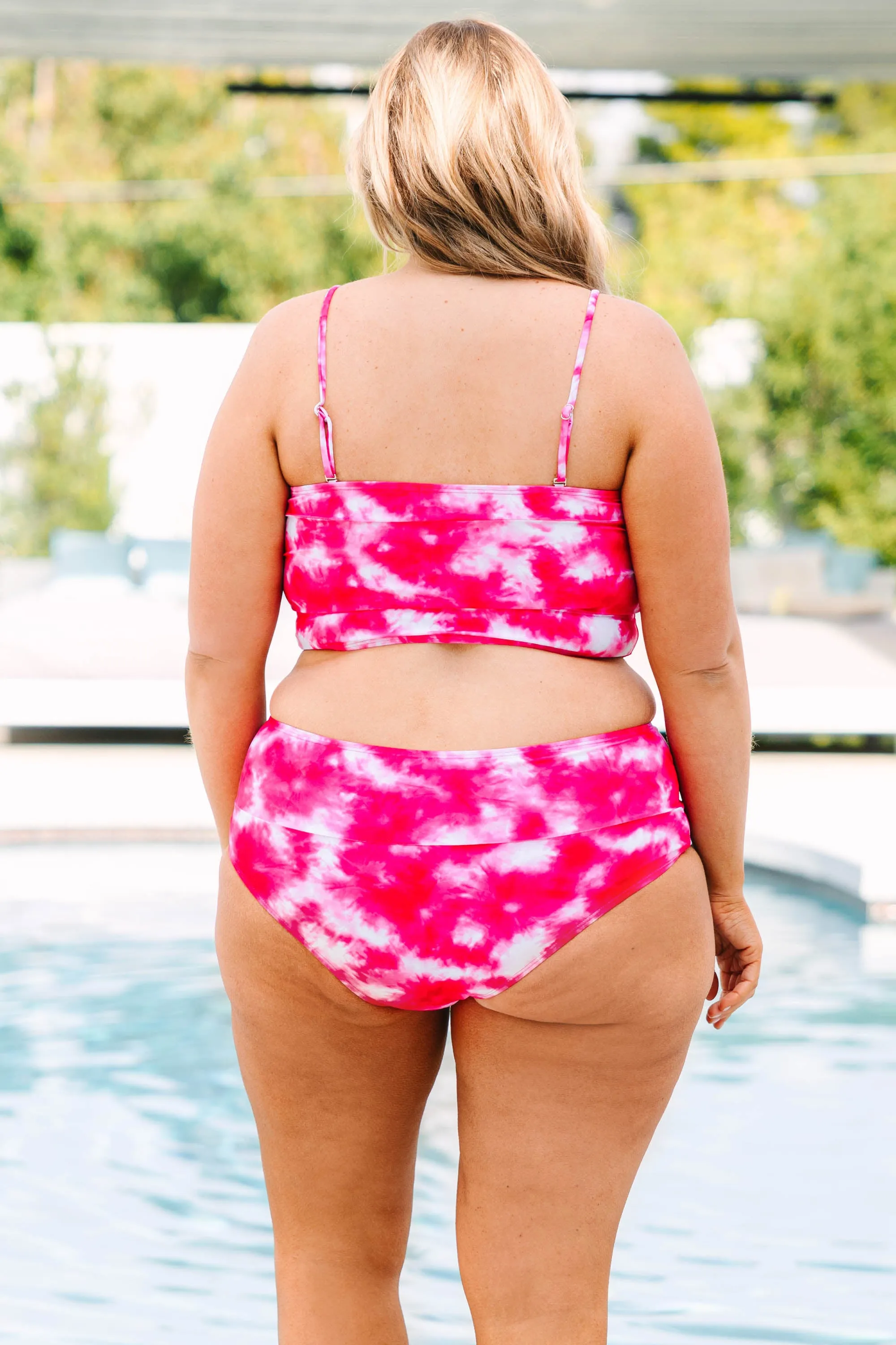 Hidden Islands Tie Dye Pink Swim Bottom