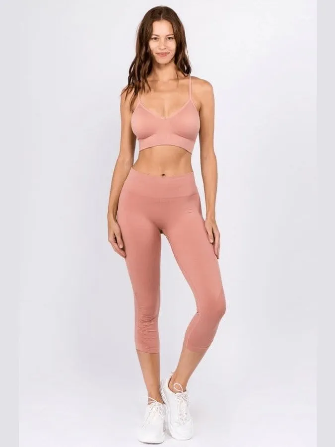 High Rise Ankle Capri Leggings