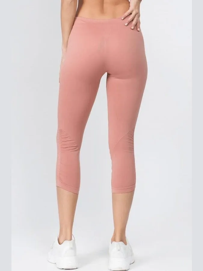 High Rise Ankle Capri Leggings