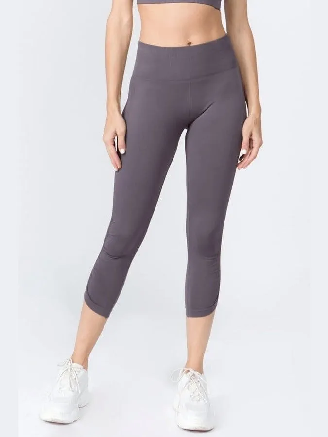 High Rise Ankle Capri Leggings