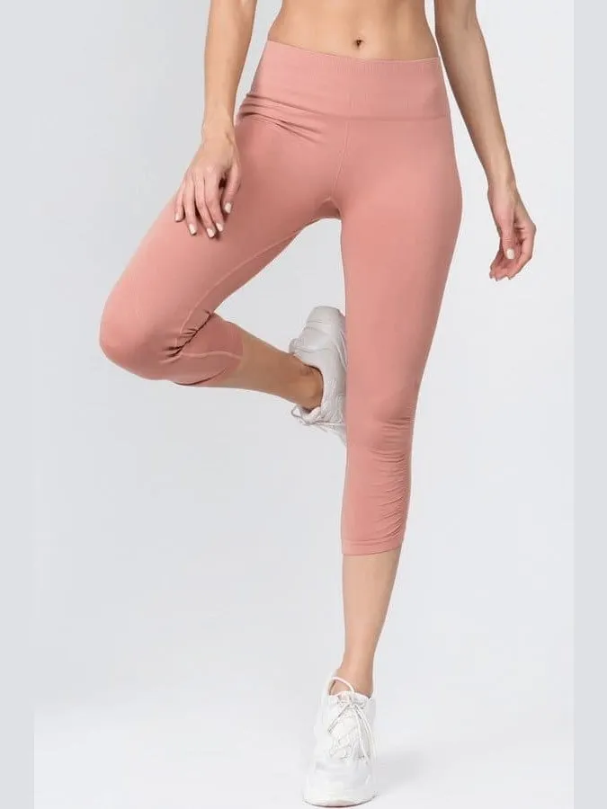 High Rise Ankle Capri Leggings