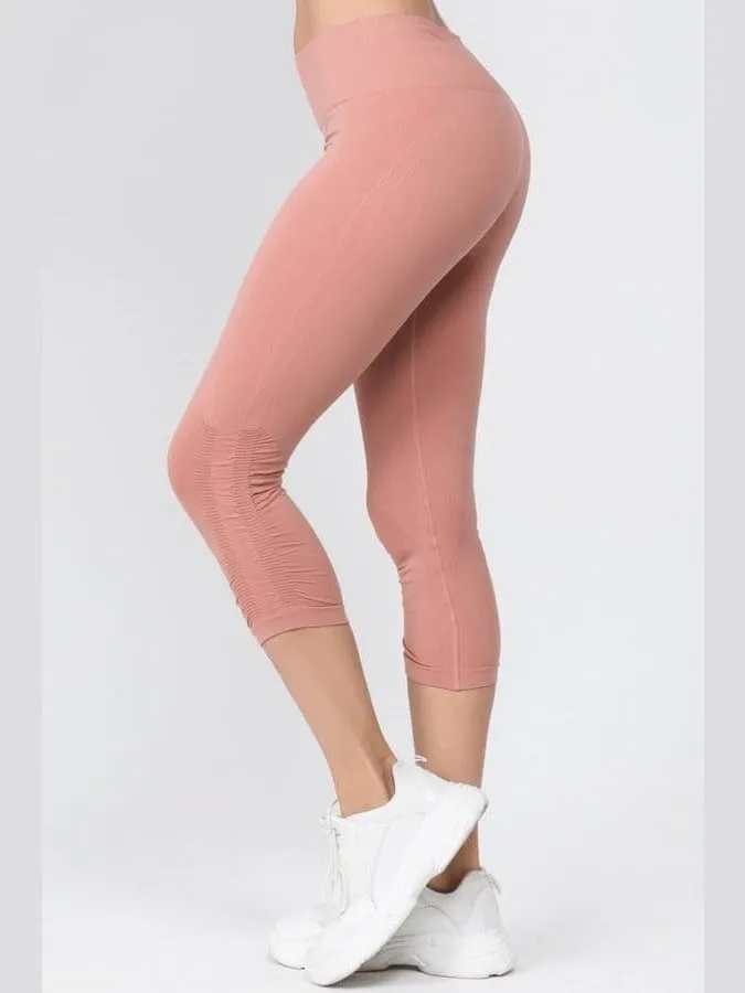 High Rise Ankle Capri Leggings