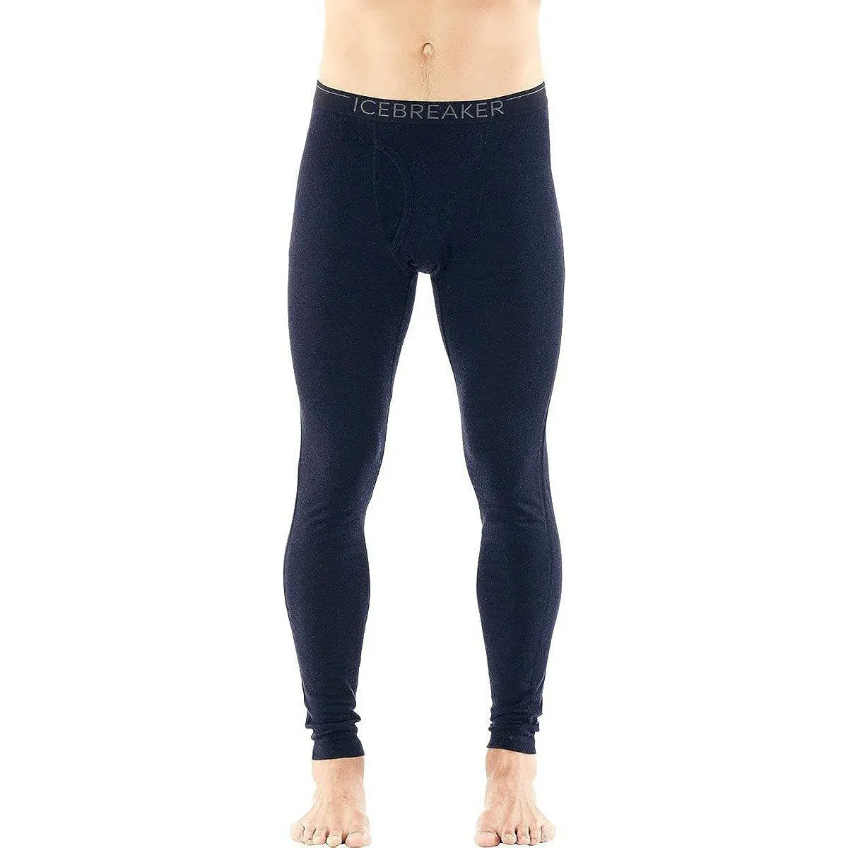 Icebreaker Men's 200 Oasis Cold Weather Leggings with Fly, Wool Base Layer Thermal Pants for optimal warmth and comfort.