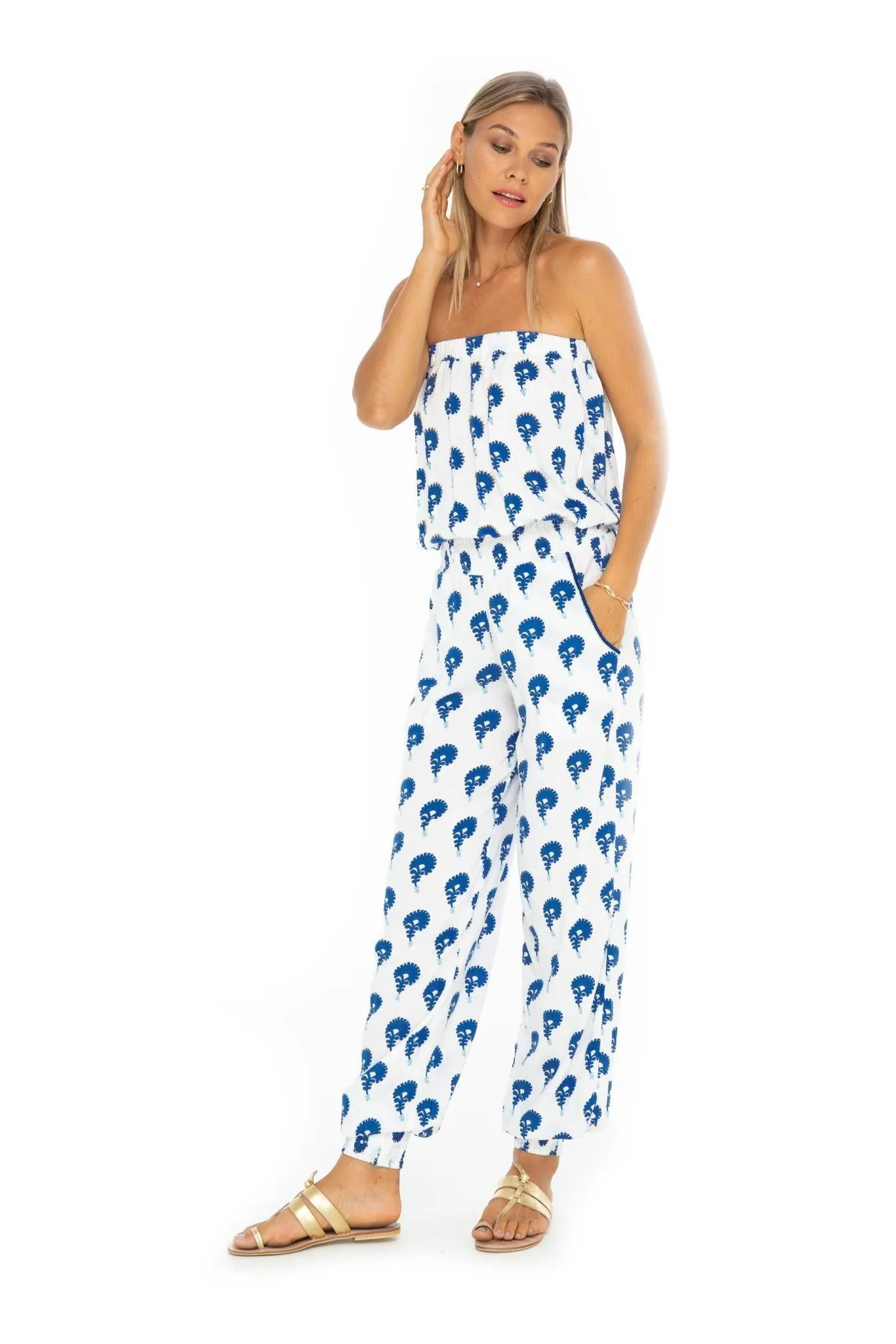 Indian Floral Print Jumpsuit