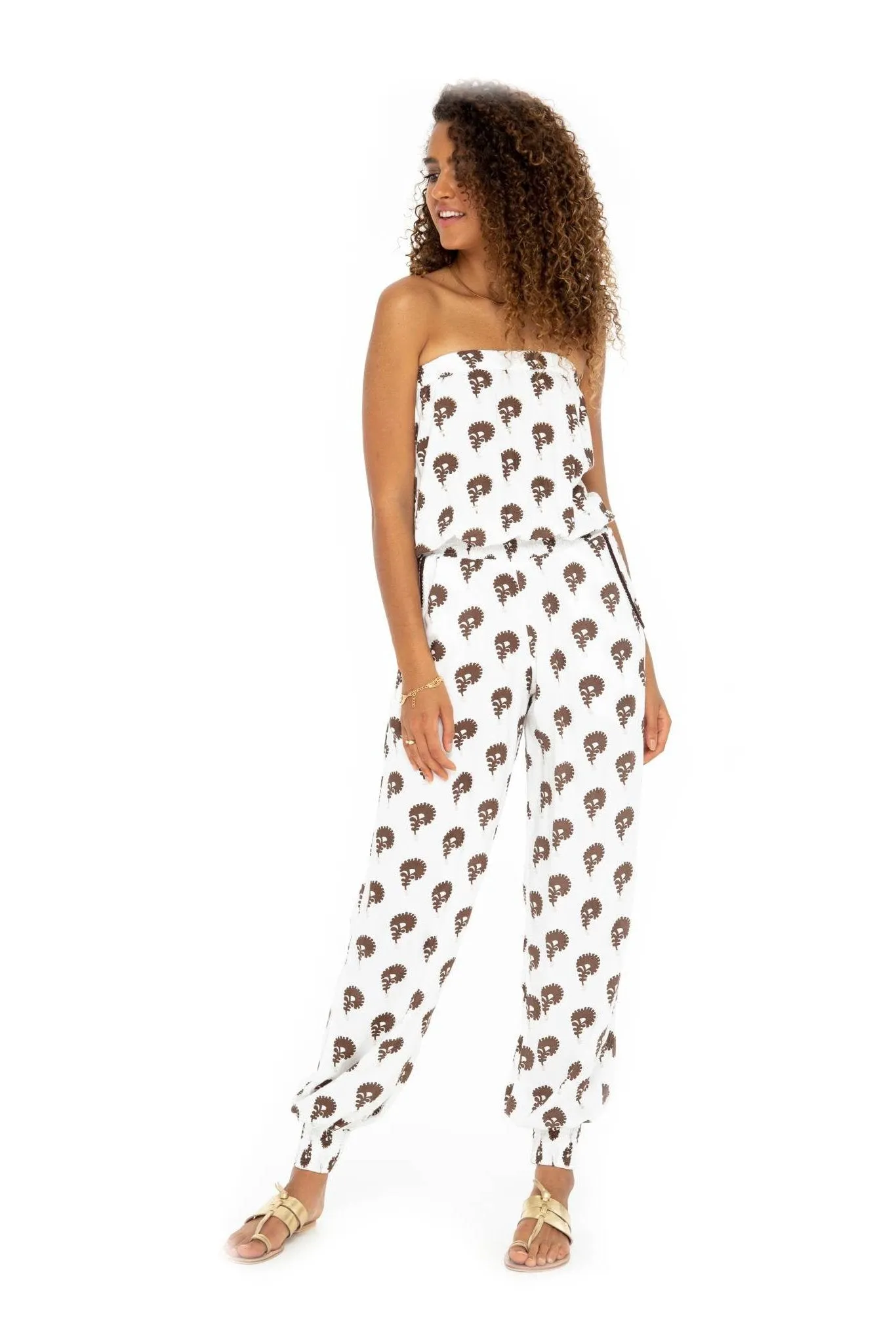 Indian Floral Print Jumpsuit