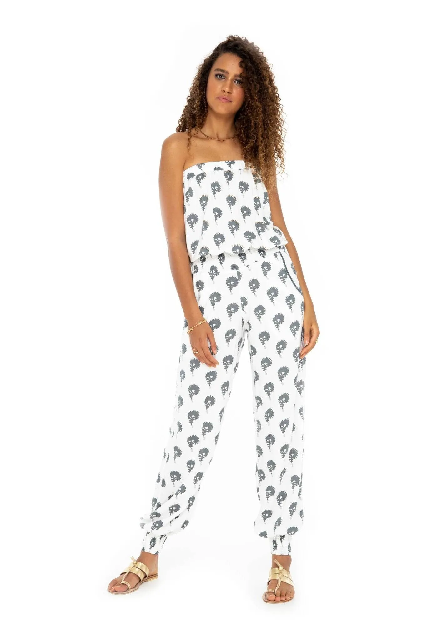 Indian Floral Print Jumpsuit