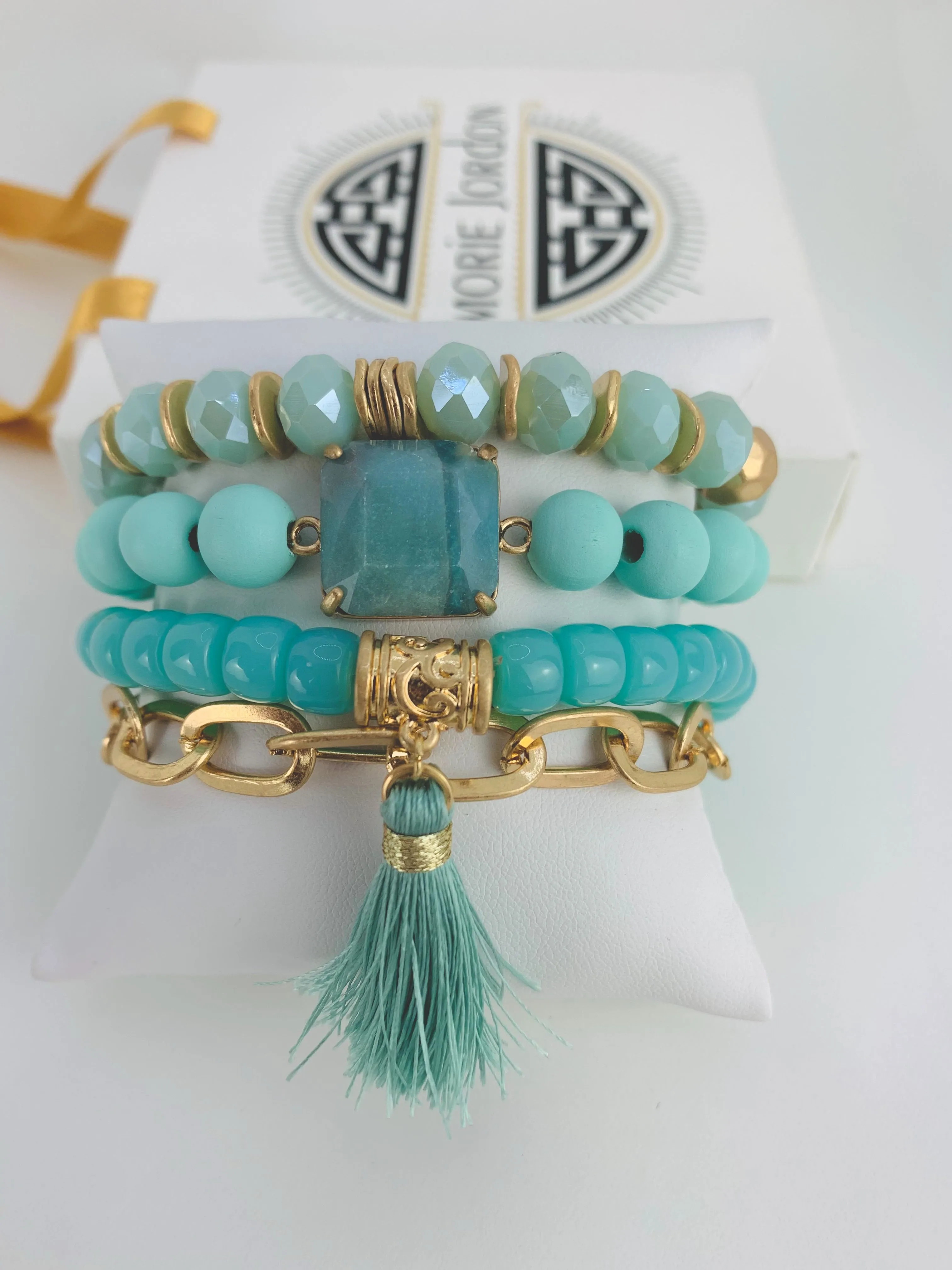 Island Bracelet Set - Tropical Charm Jewelry Set for a Beach Vibe