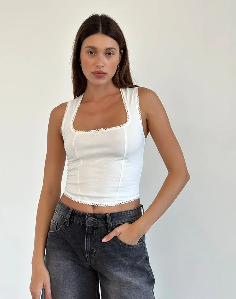 Jinisa Corset Top - Off White - Find Now