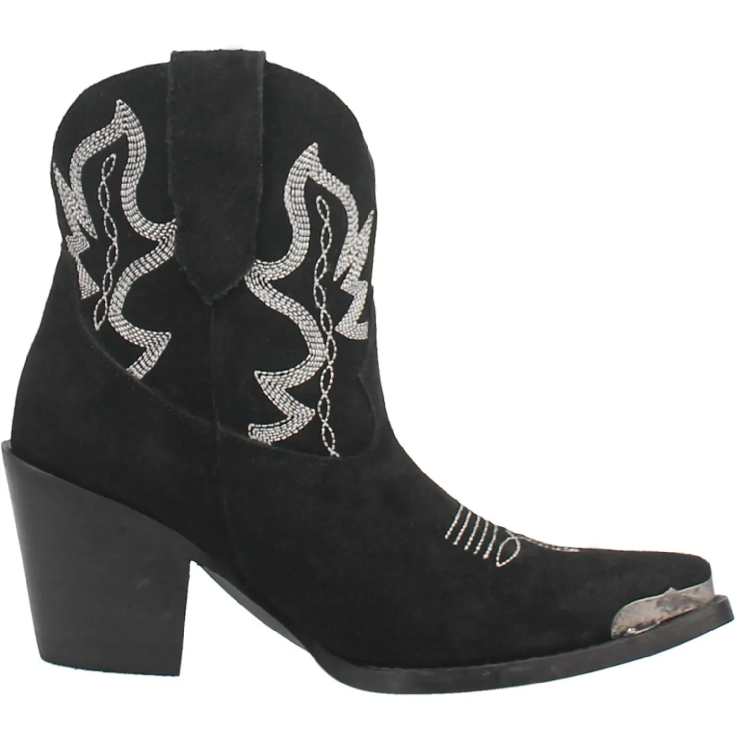 Joyride Black Suede Brass Tip Booties - Shop Now!