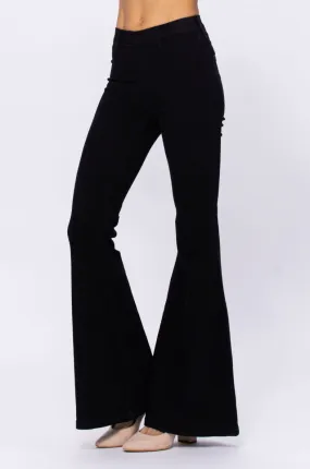 Judy Black Super Flare Pants | Pull-On Style