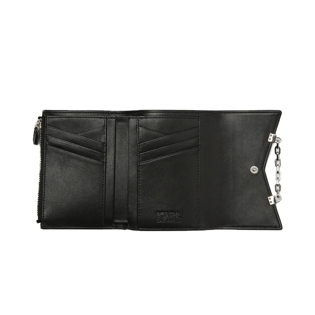 K/7 Grain Leather Wallet - Black