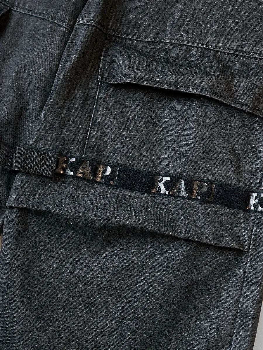 Kapital black denim pants - 14oz, Kinari Nouvelle, Shuttle style.